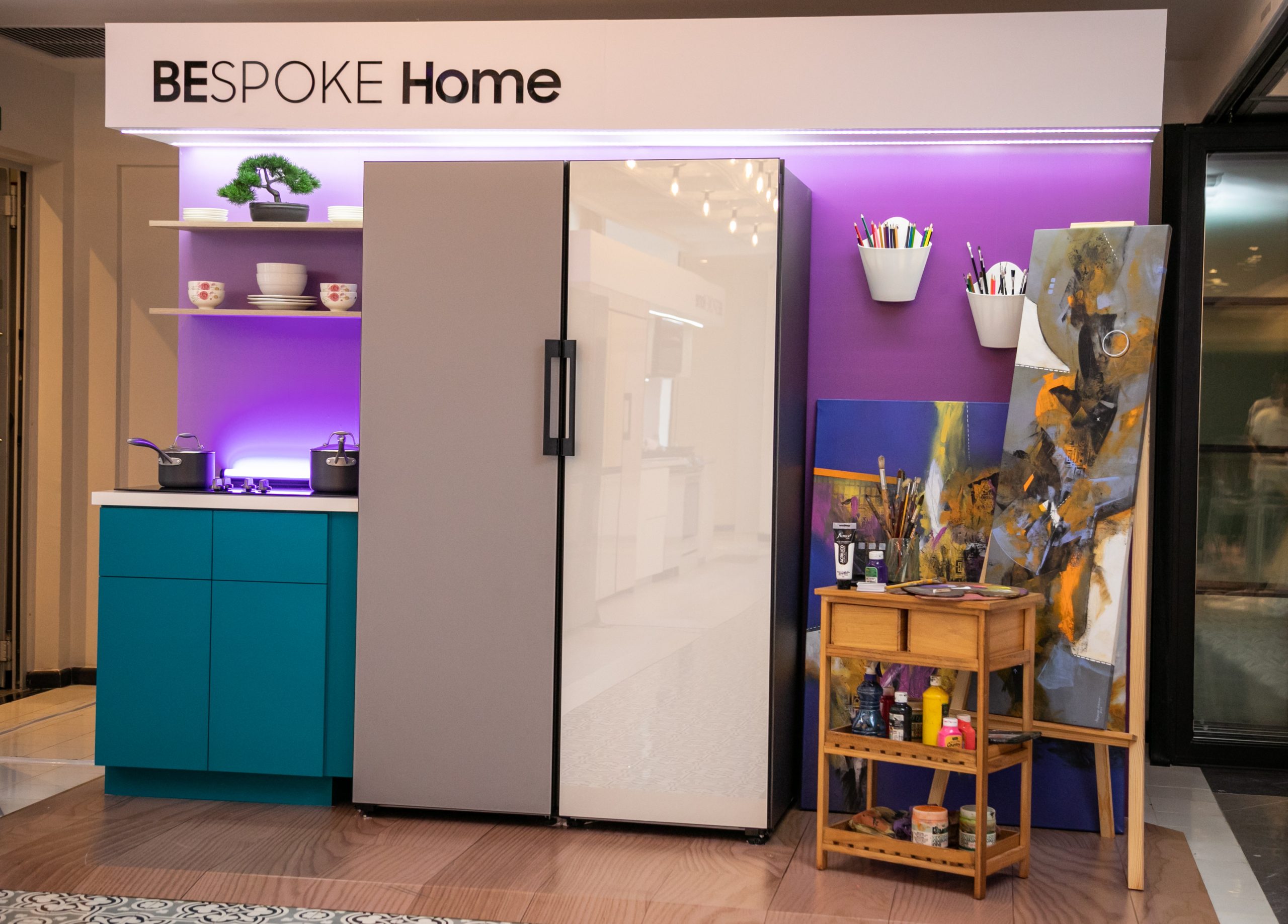 La refrigeradora Bespoke añade color y elegancia a la cocina