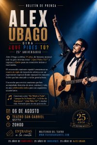 Alex Ubago vuelve a Ecuador con las canciones que marcaron a toda una generación 1